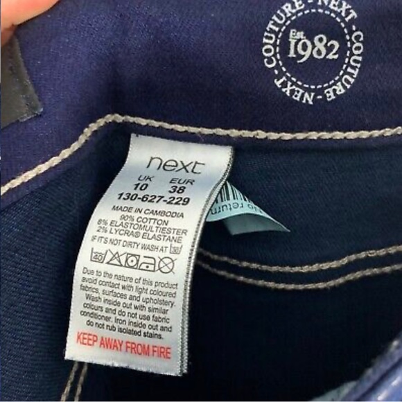 NEXT COUTURE COLLECTION Navy Women's Flare Leg Jeans Size 10 - Picture 10 of 11